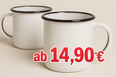 Emaille-Tassen gestalten