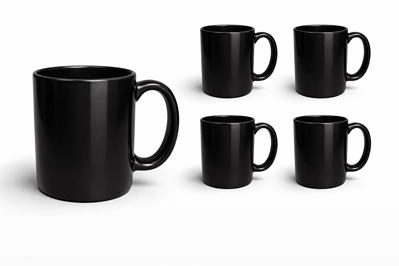 Schwarze Namens-Tasse mit individuellem Druck