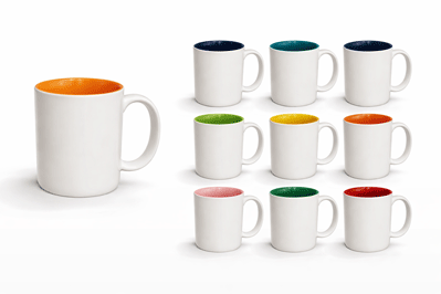 Two Tone Bürotasse mit Fotodruck